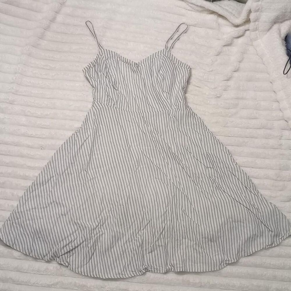 Old-navy Women's White and Grey Dress